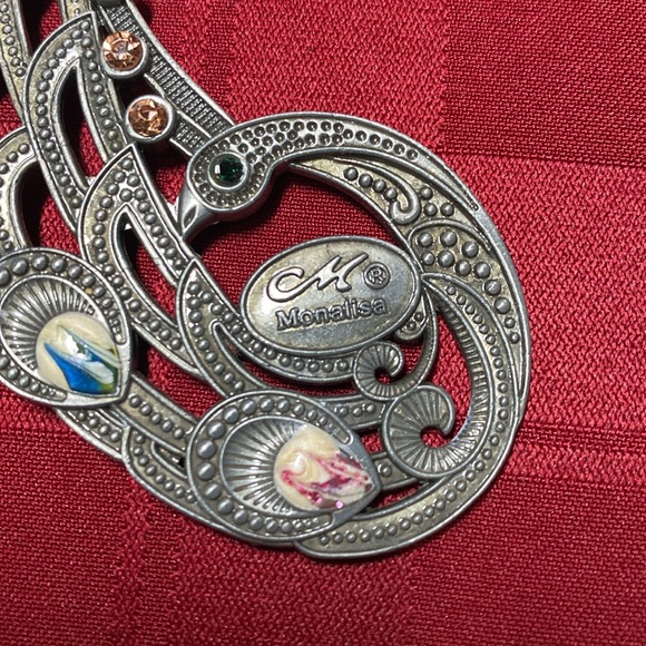 Jewel Handheld Mirror Hinged to Stand on it’s own - by Monalisa - Picture 7 of 8